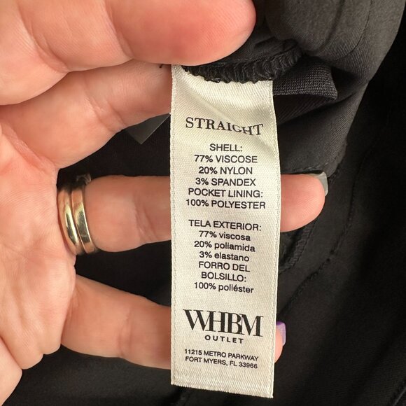 NWT White House Black Market Pullon Straight Capri Black 10 #WHBM15 - Picture 5 of 9
